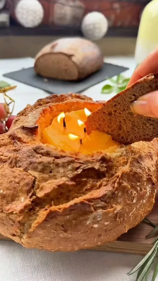 Hemgjort ätbart ljus